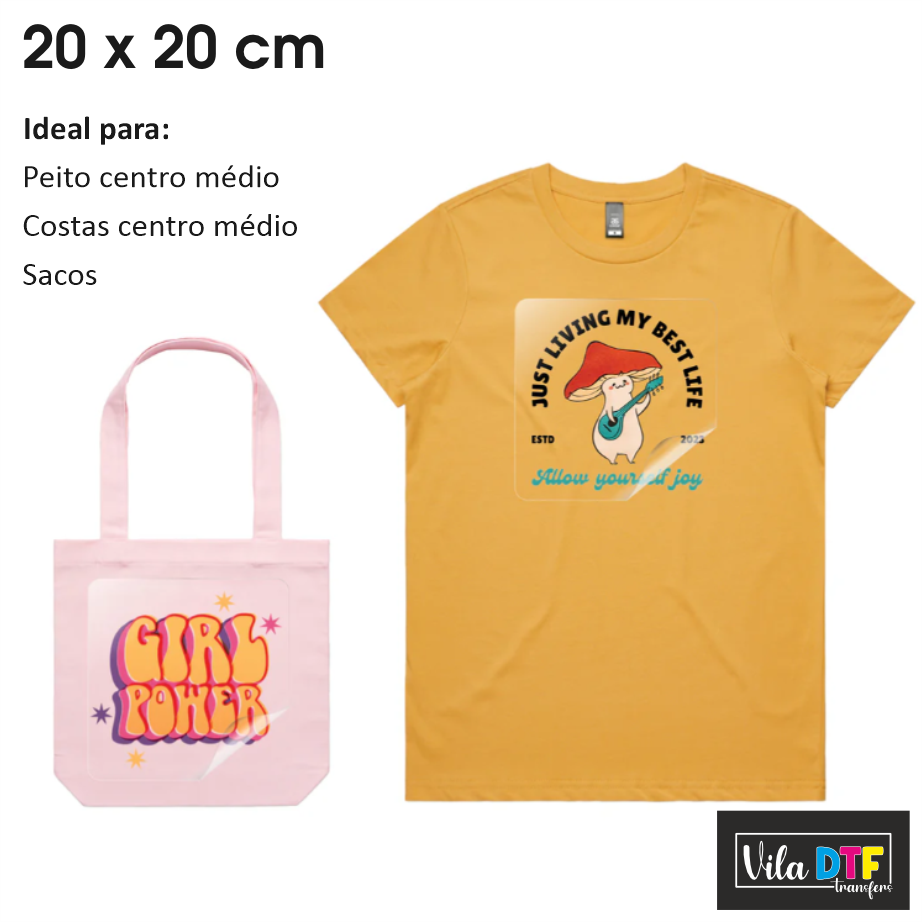Transfers DTF por tamanho